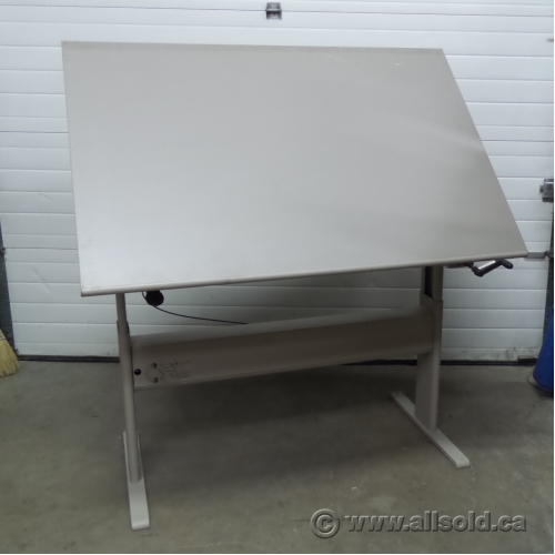 Teknion Sit Stand Tilt Surface Drafting Table Work Bench Allsold.ca